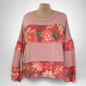 HAPTICS Knit Colorblock Crewneck Top , NEW IN PACKAGE! Size 2XL